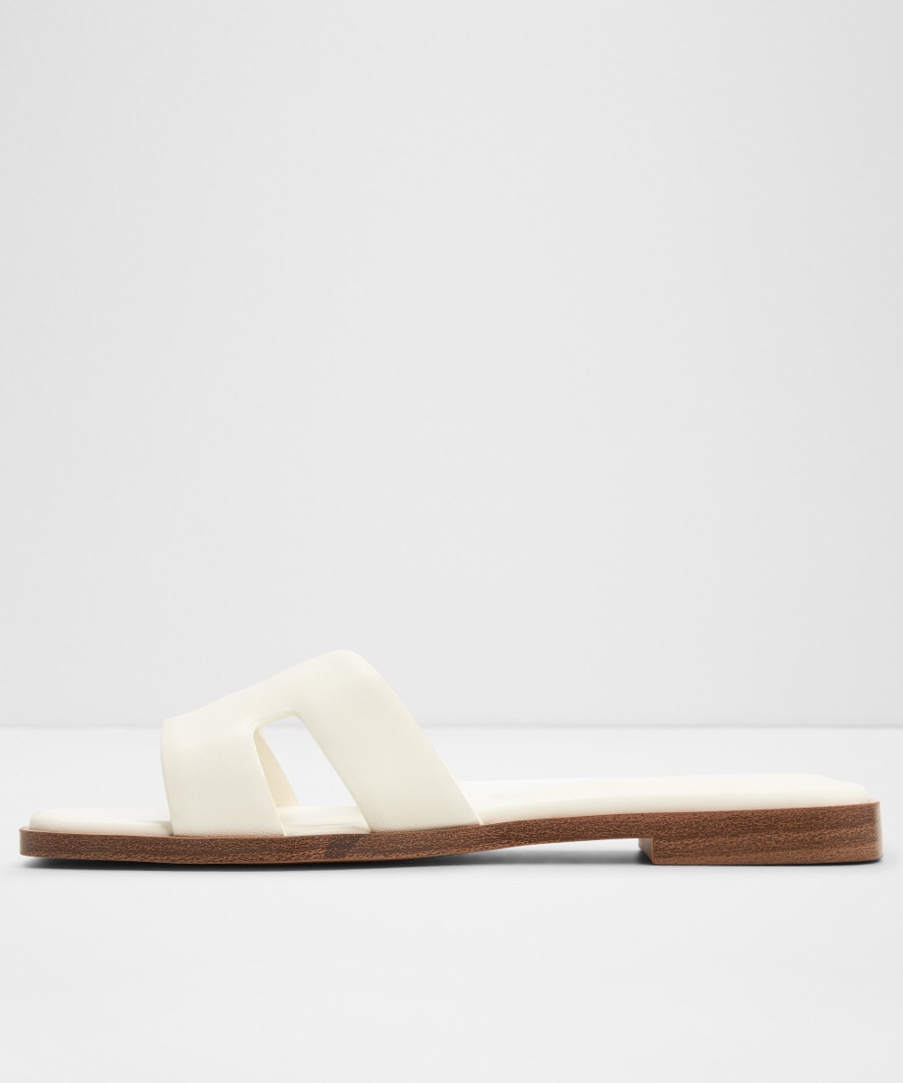 Sandalias planas de mujer con punta cuadrada - Aldo - Blanco Blanco-2