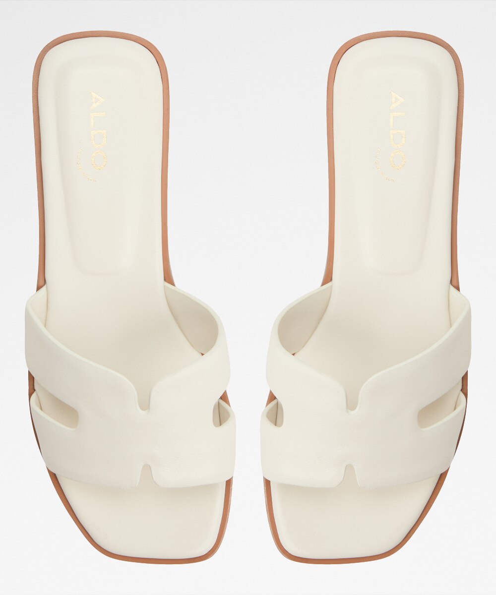Sandalias planas de mujer con punta cuadrada - Aldo - Blanco Blanco-6