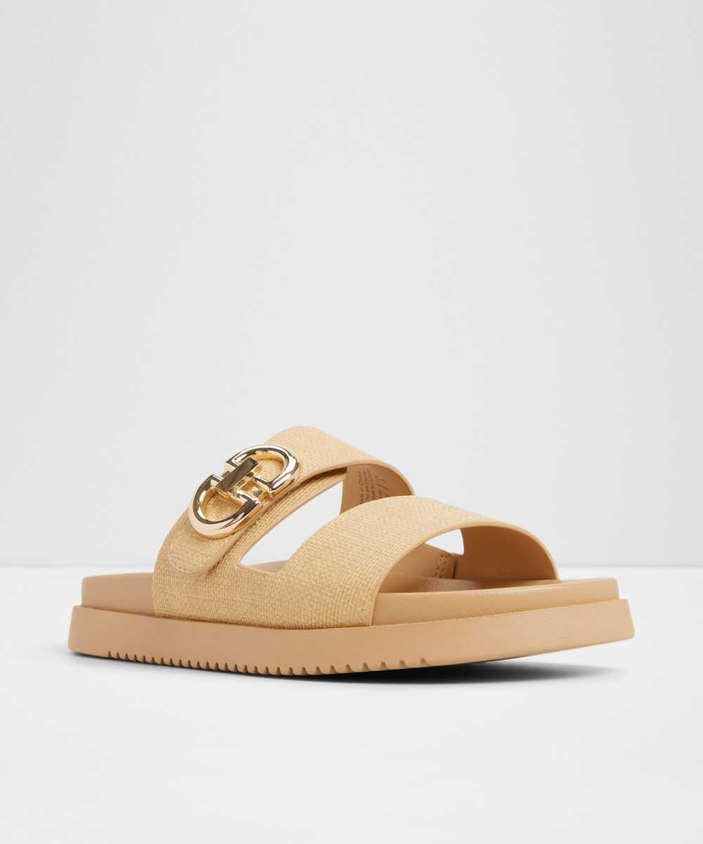 Sandalias planas de mujer con punta redonda - Aldo - Naranja Beige-5