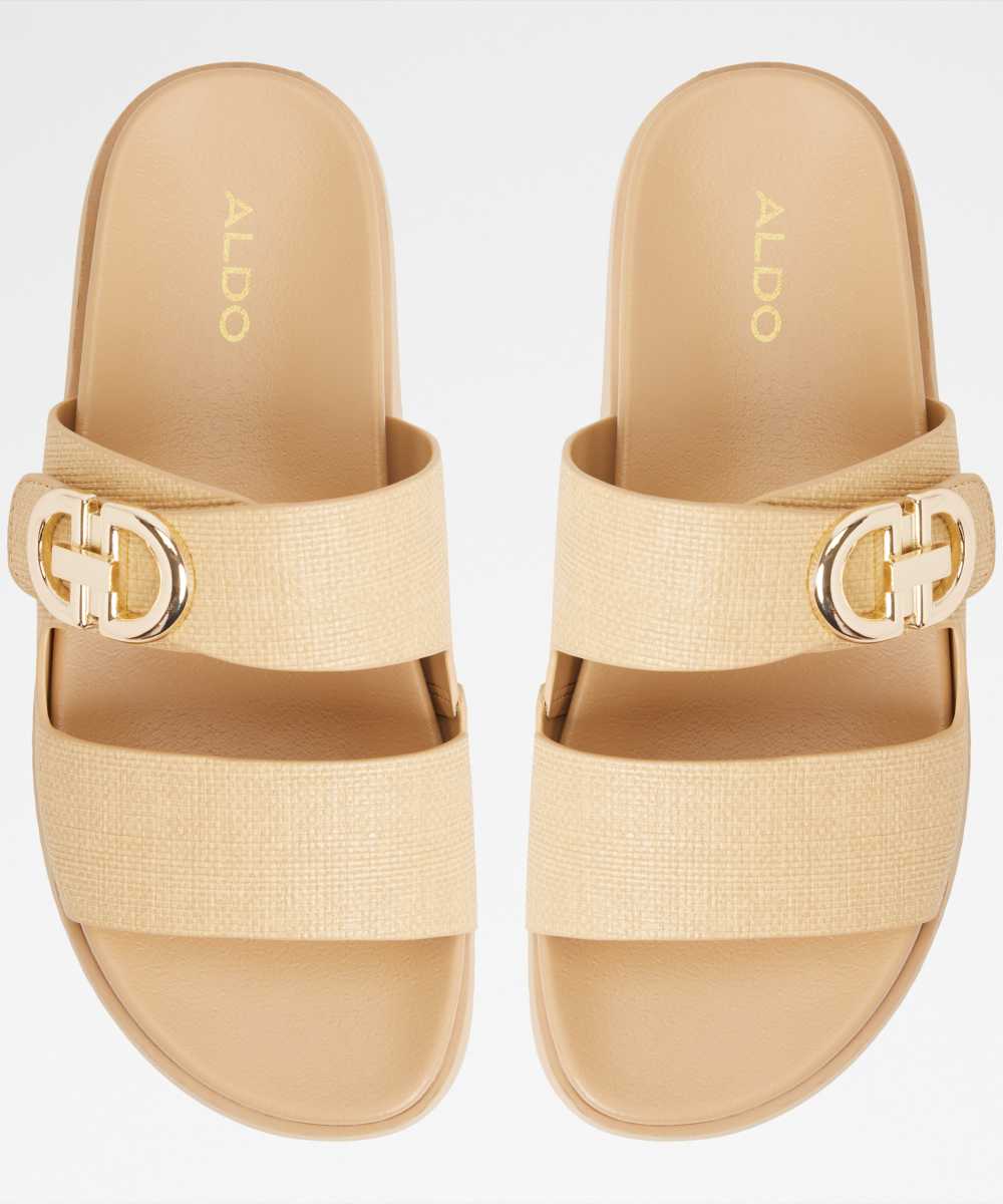 Sandalias planas de mujer con punta redonda - Aldo - Naranja Beige-7