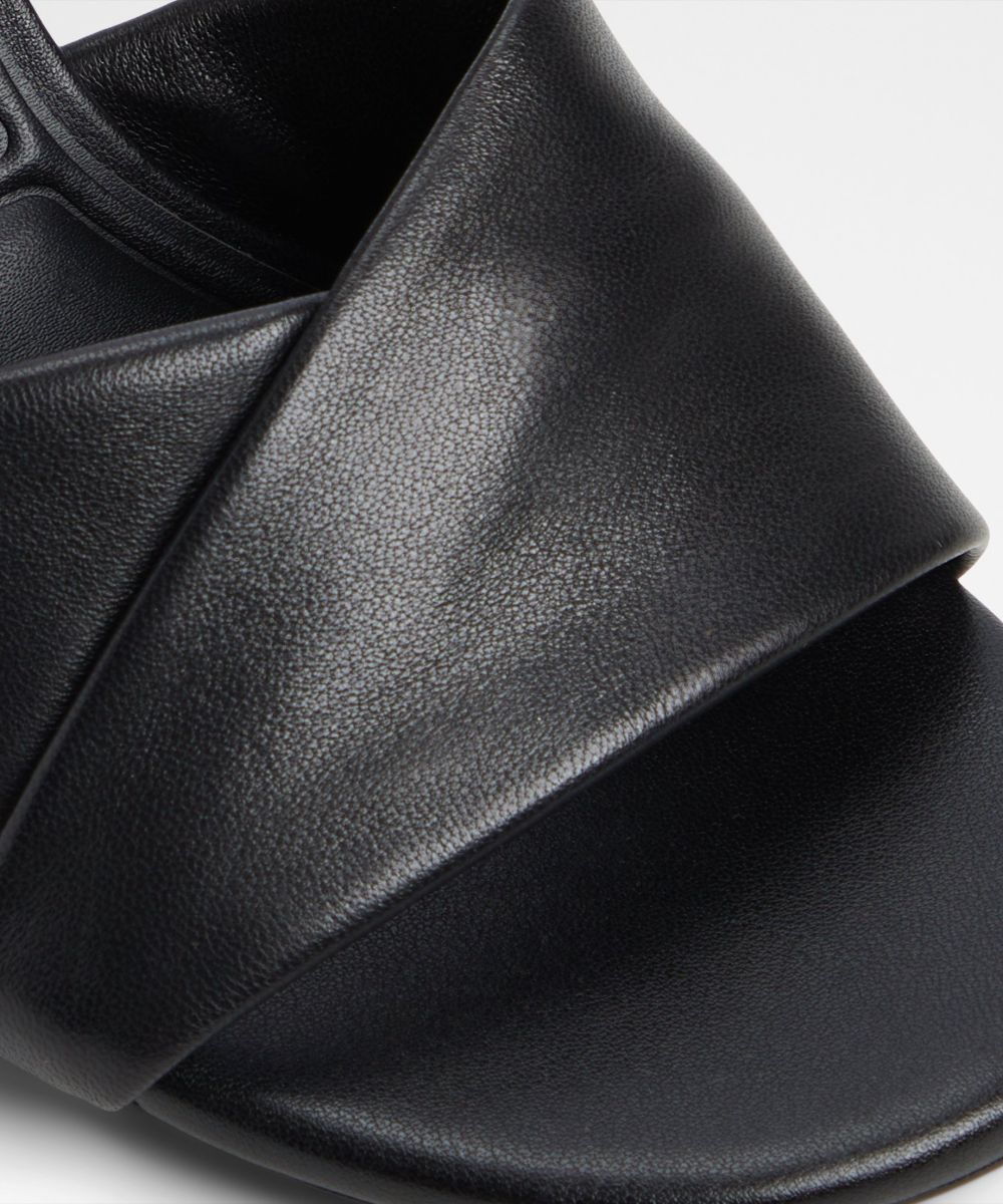 Mules de tacón de mujer con punta redonda - Aldo - Negro Negro-7