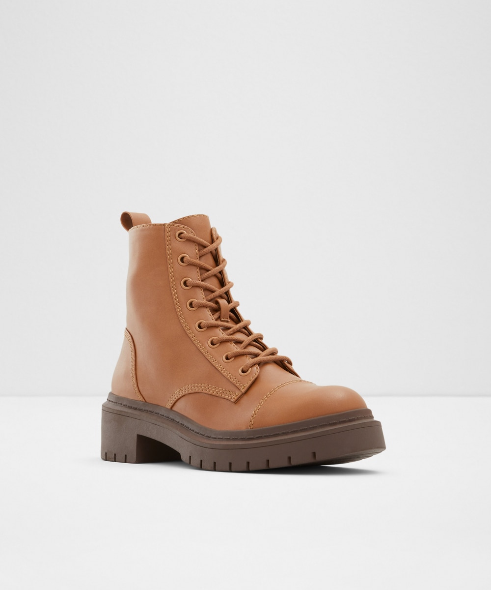 Botines básicos de mujer con punta redonda - Aldo - Camel Camel-4