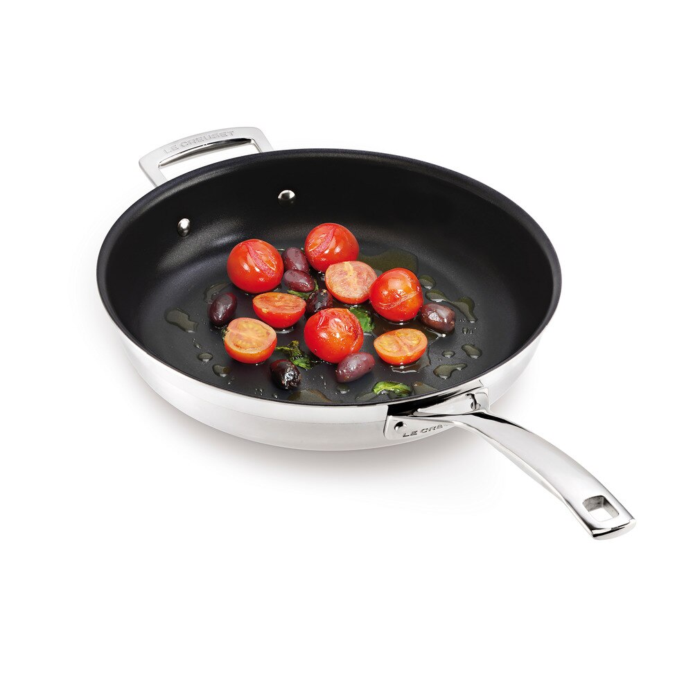 Imagen 2 de Sartén Baja de Acero Inoxidable con antiadherente 3-Ply de Foos is love Le Creuset - Gris Sartén de 28 cm Gris