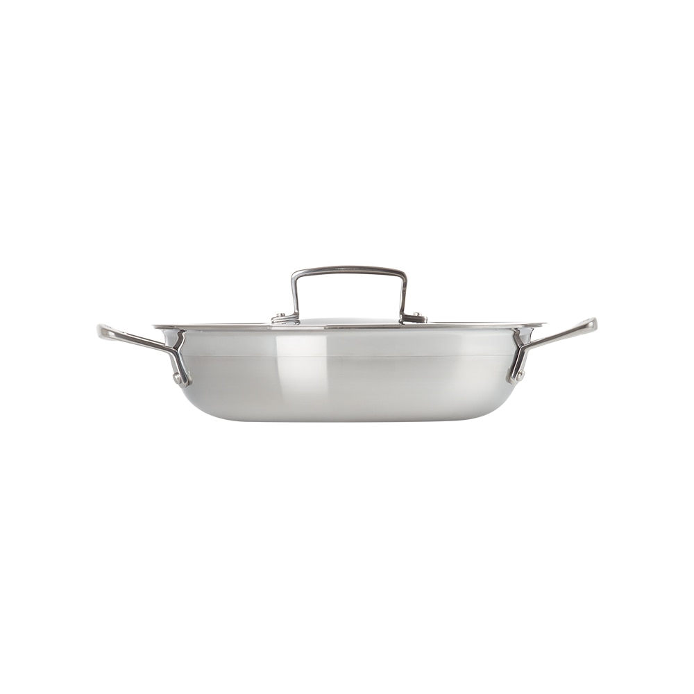 Cacerola baja con tapa de acero inoxidable Classic Le Creuset - Gris Cacerola de 24 cm Gris-2