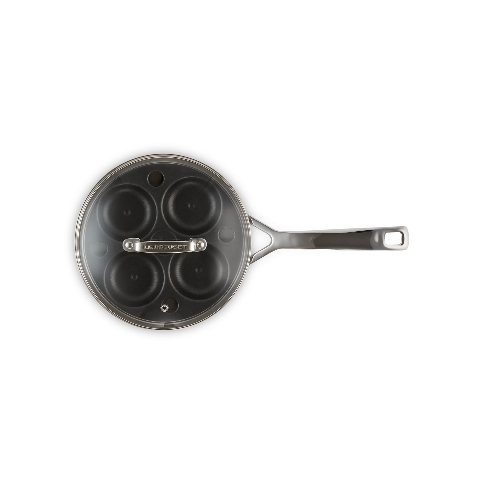 Imagen 3 de Sartén para huevos poché con tapa de cristal Le Creuset - Gris Sartén de 20 cm Gris