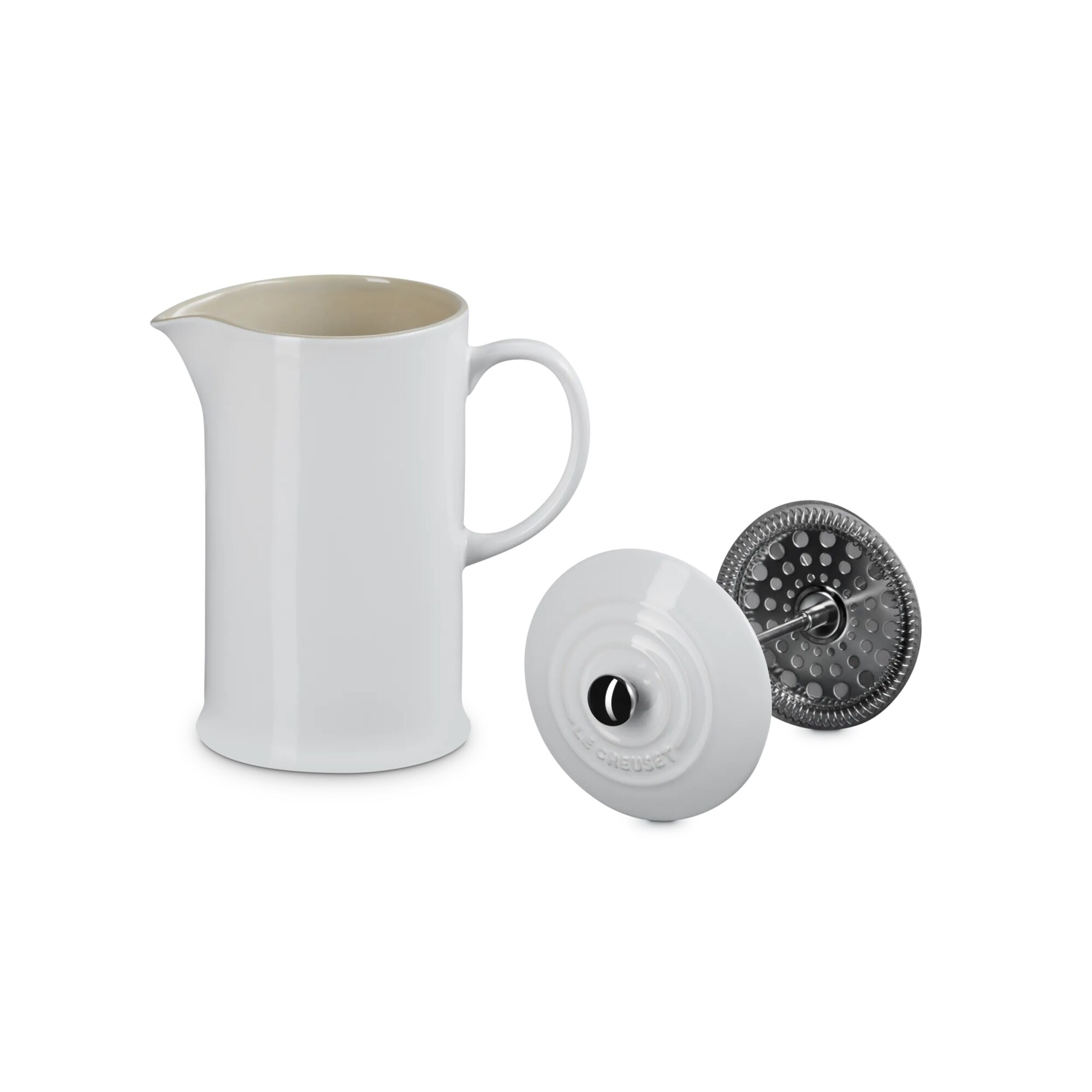Imagen 4 de Cafetera de prensa de cerámica gres Le Creuset - Blanco Blanco