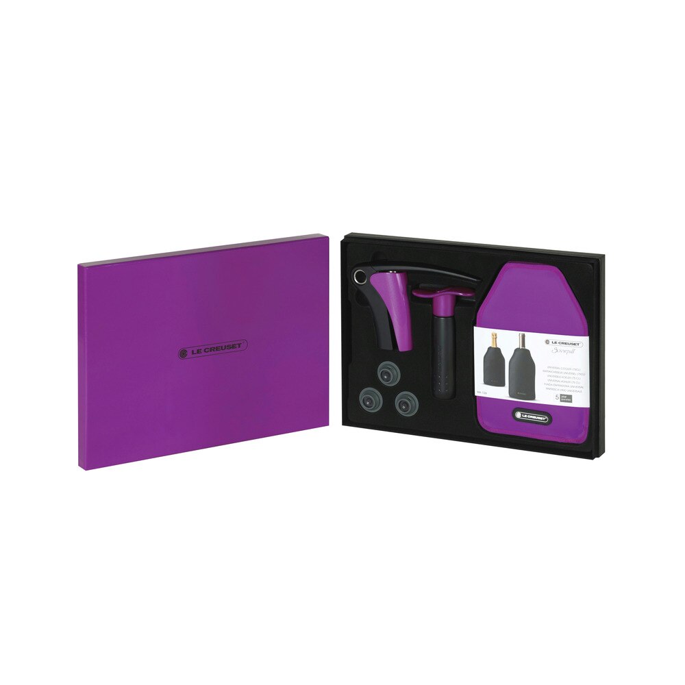 Imagen 2 de Abridor de palanca, Bomba de vacío, Funda enfriadora y Tapones GS-139 Le Creuset - Violeta Violeta