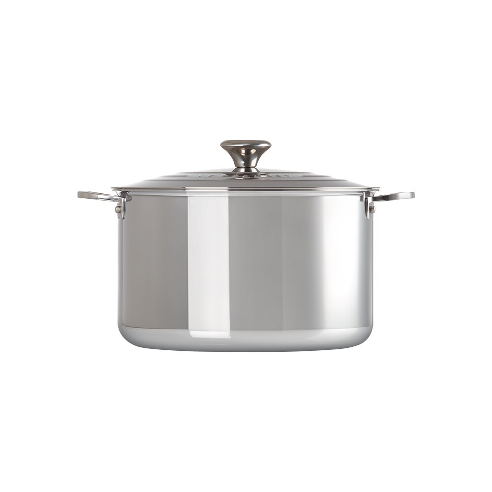 Olla alta con tapa de acero inoxidable Signature Le Creuset - Gris Olla de 24 cm Gris-2