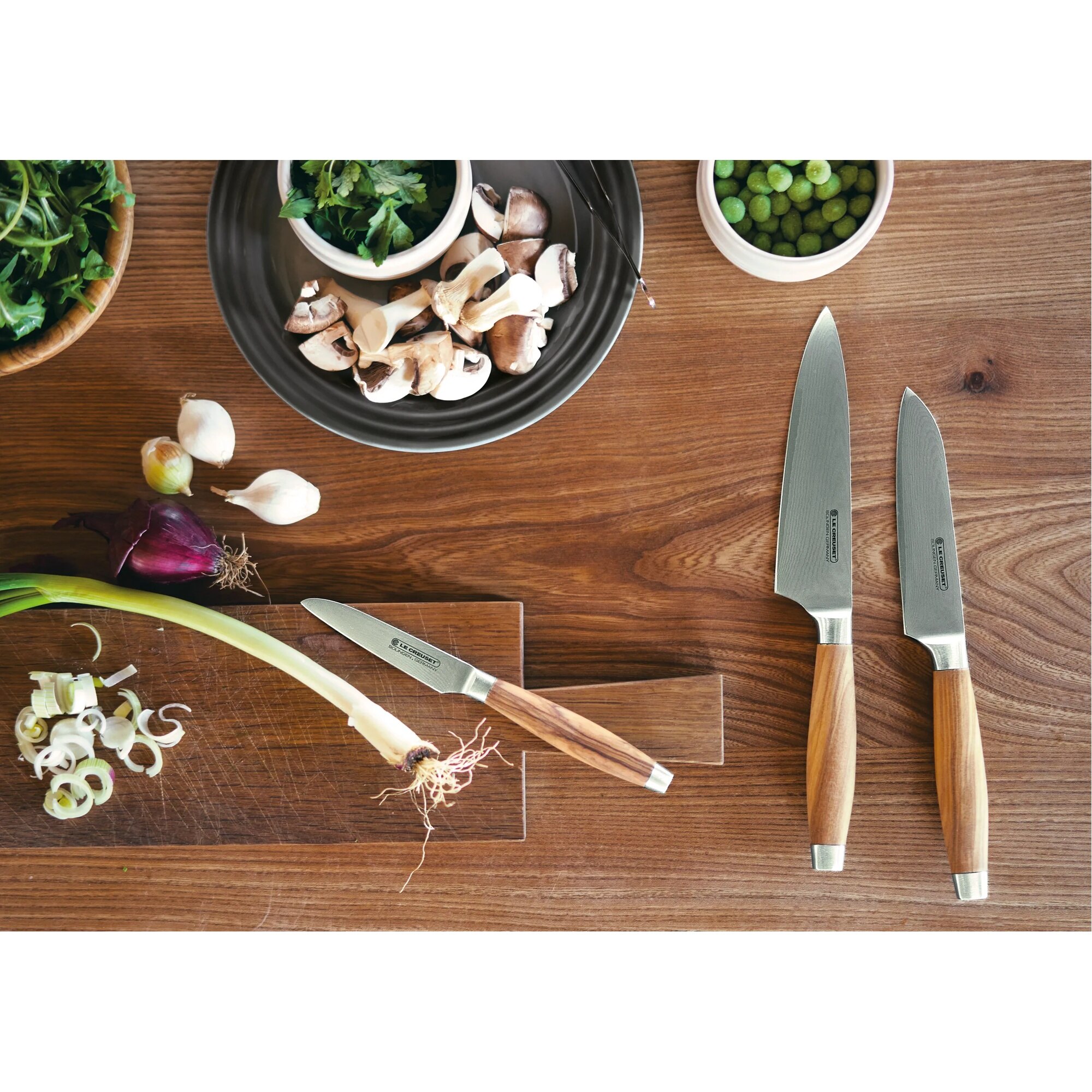 Cuchillo vegetales con mango de acero inoxidable LeCreuset - Natural 9 cm Natural-4