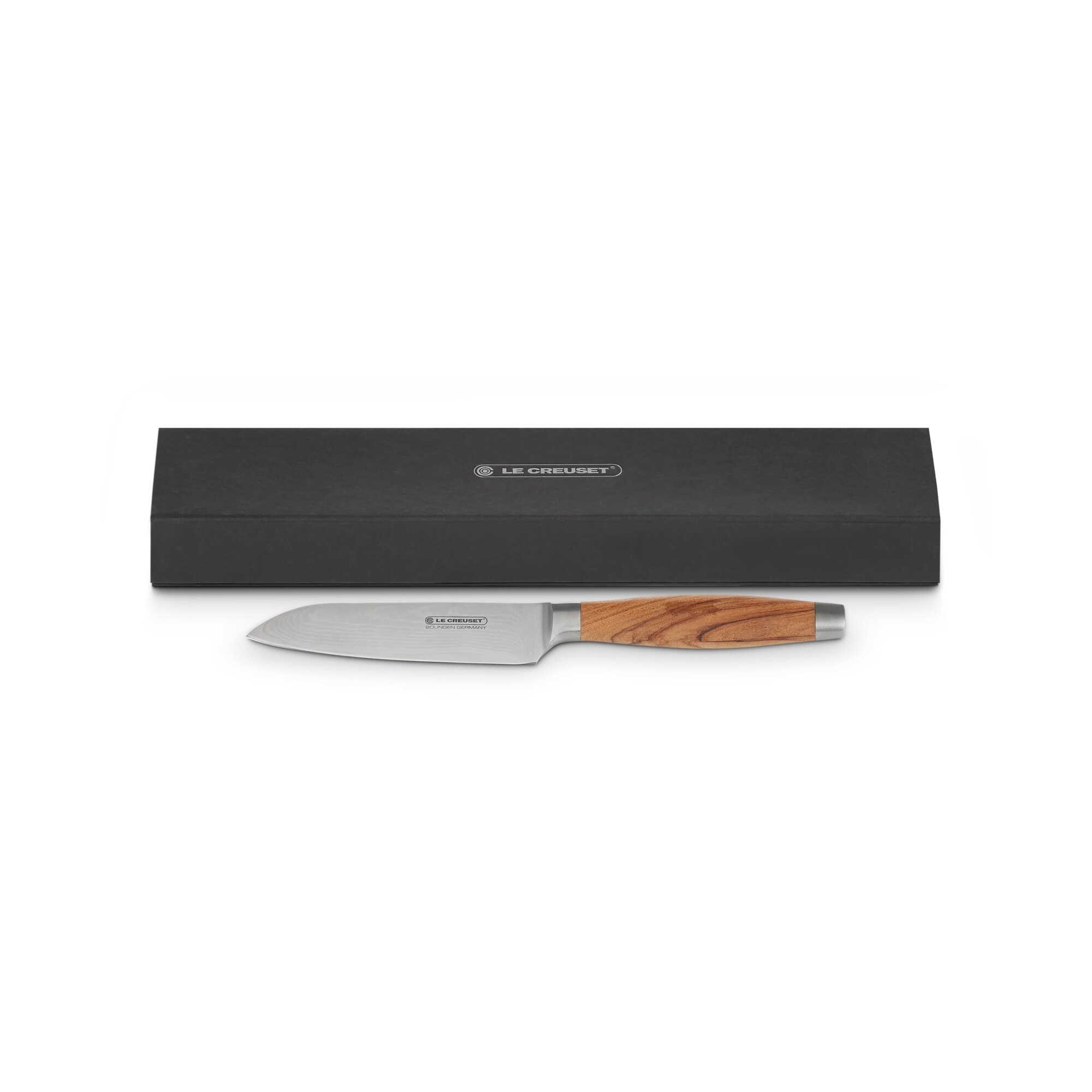 Cuchillo Santoku con mango de madera Le Creuset - Natural 13 cm Natural-4