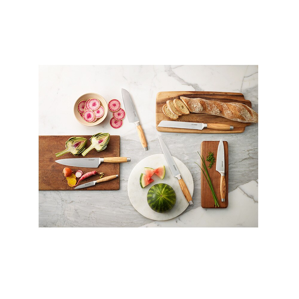 Cuchillo Santoku Le Creuset con mango de madera 3