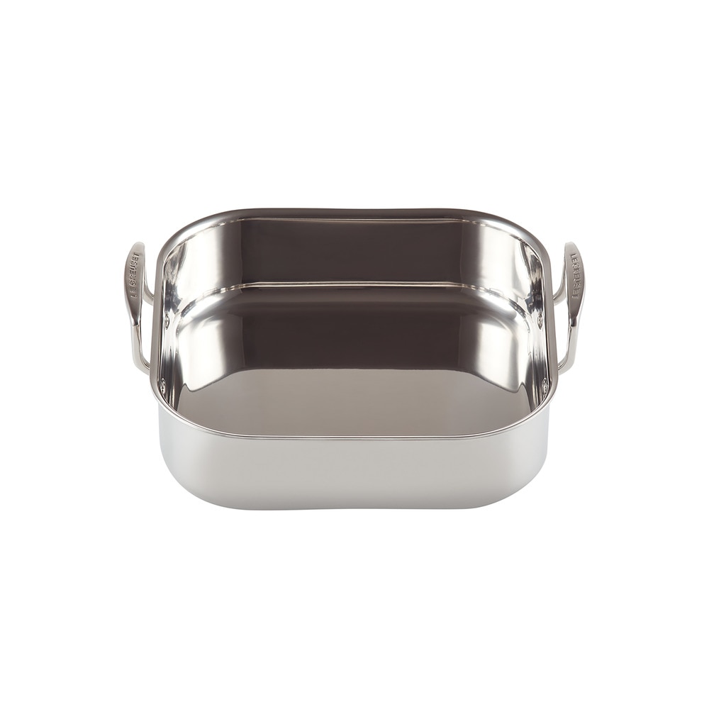Imagen 1 de Bandeja Asadora Cuadrada 3-Ply Acero Inoxidable Le Creuset - Gris 26 cm Gris