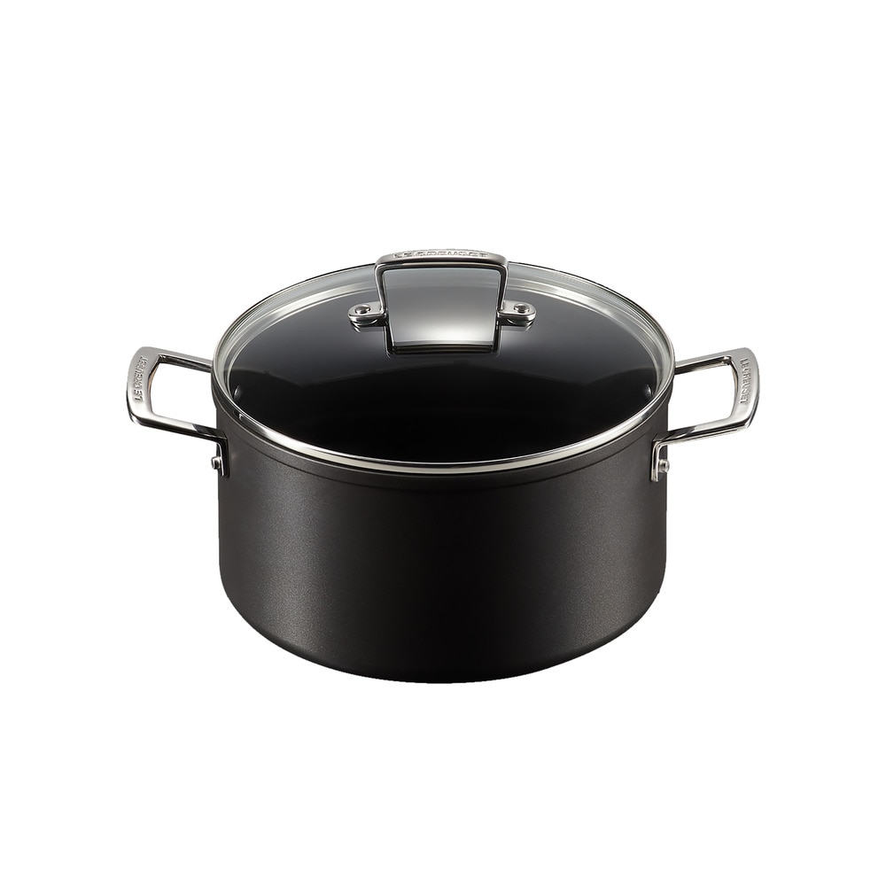 Imagen 1 de Olla de Aluminio Antiadherente con tapa Le Creuset - Negro 20 cm Negro