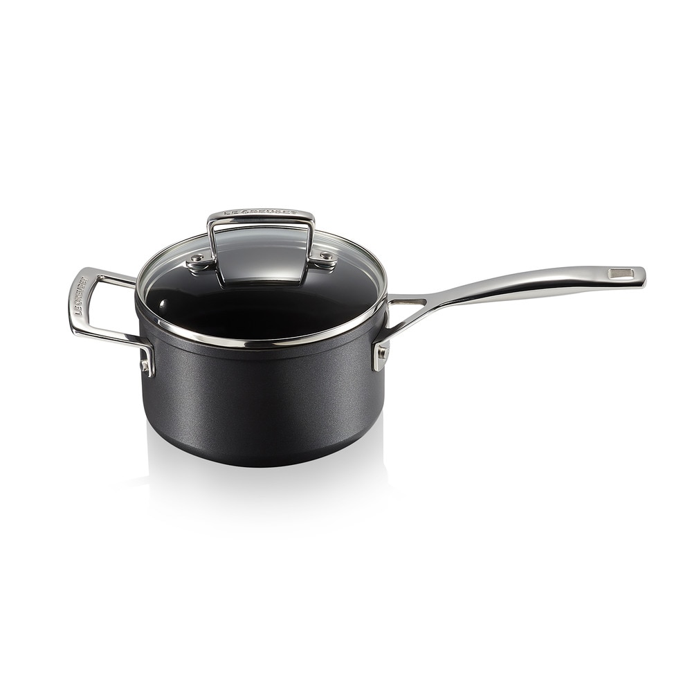 Imagen 1 de Cazo de Aluminio Antiadherente con tapa de cristal Le Creuset - Negro 20 cm Negro