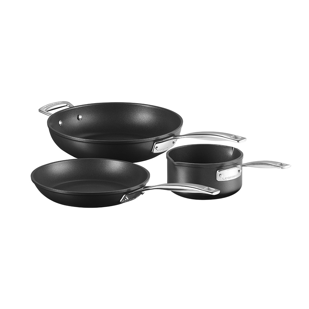 Imagen 1 de Batería 3 piezas de aluminio antiadherente Le Creuset - Negro Negro