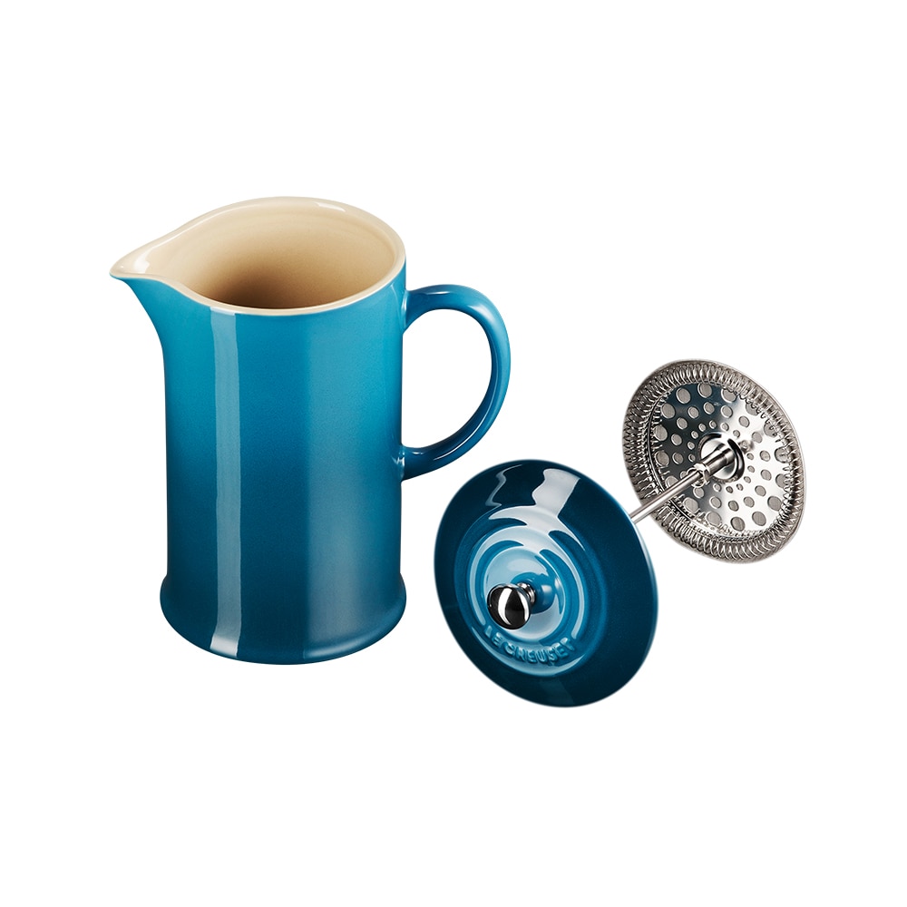 Imagen 2 de Cafetera de prensa de cerámica gres Le Creuset - Azul Azul