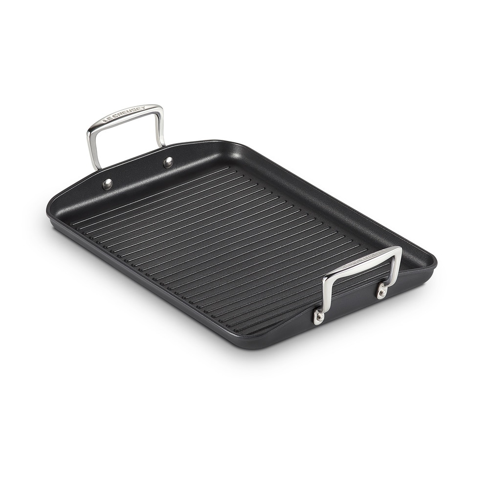 Parrilla grill rectangular de Aluminio Antiadherente con asas Le Creuset - Negro 35 cm Negro-1