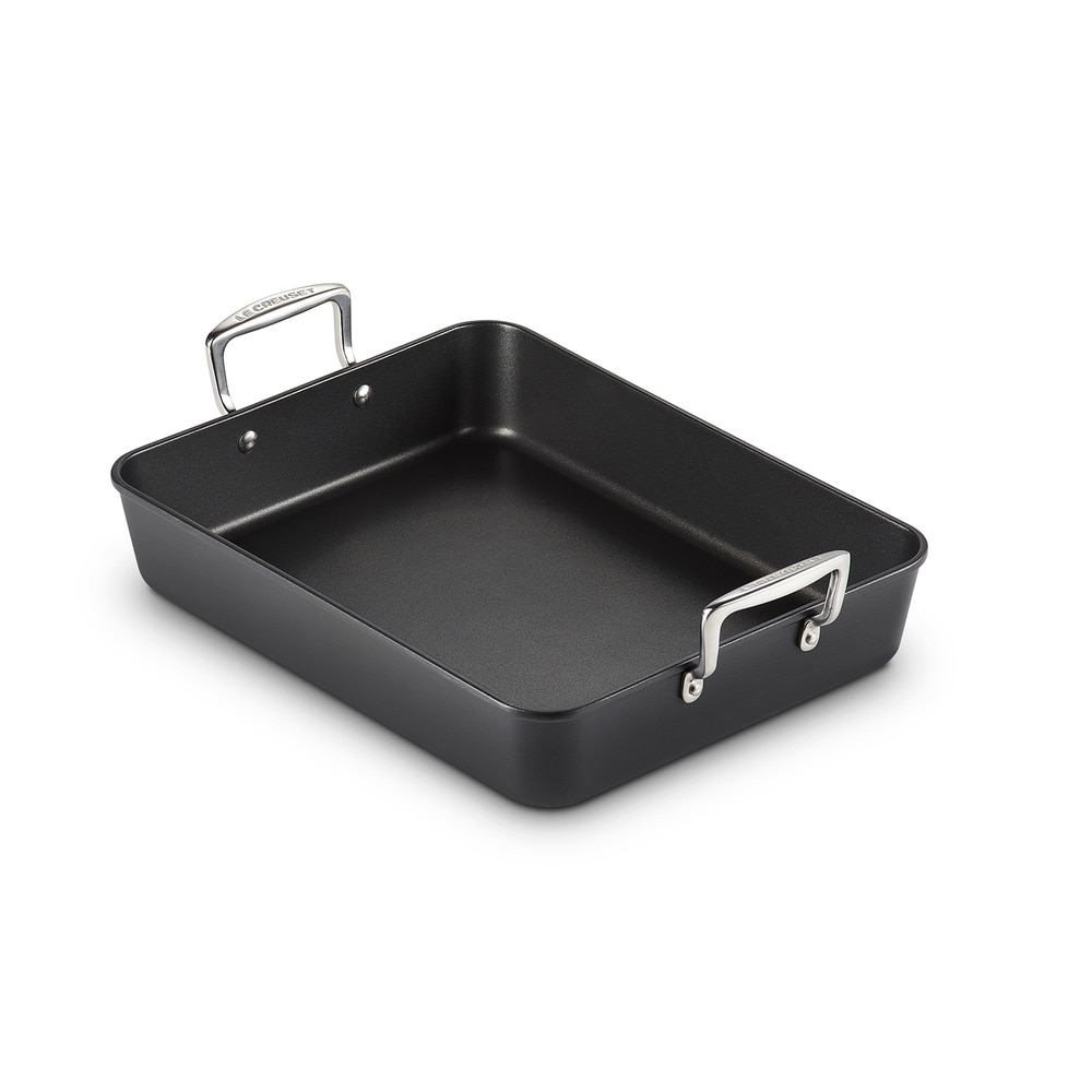 Imagen 1 de Bandeja assadora rectangular de Aluminio Antiadherente con asas Le Creuset - Negro 35 cm Negro