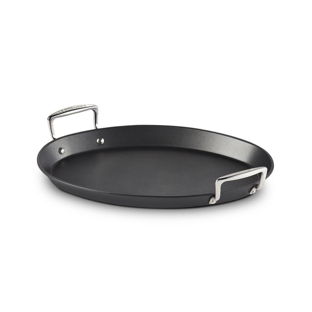 Bandeja oval de Aluminio Antiadherente con asas Le Creuset - Negro 40 cm Negro-1