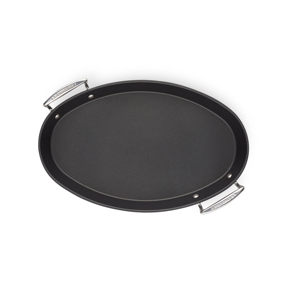 Bandeja oval de Aluminio Antiadherente con asas Le Creuset - Negro 40 cm Negro-2