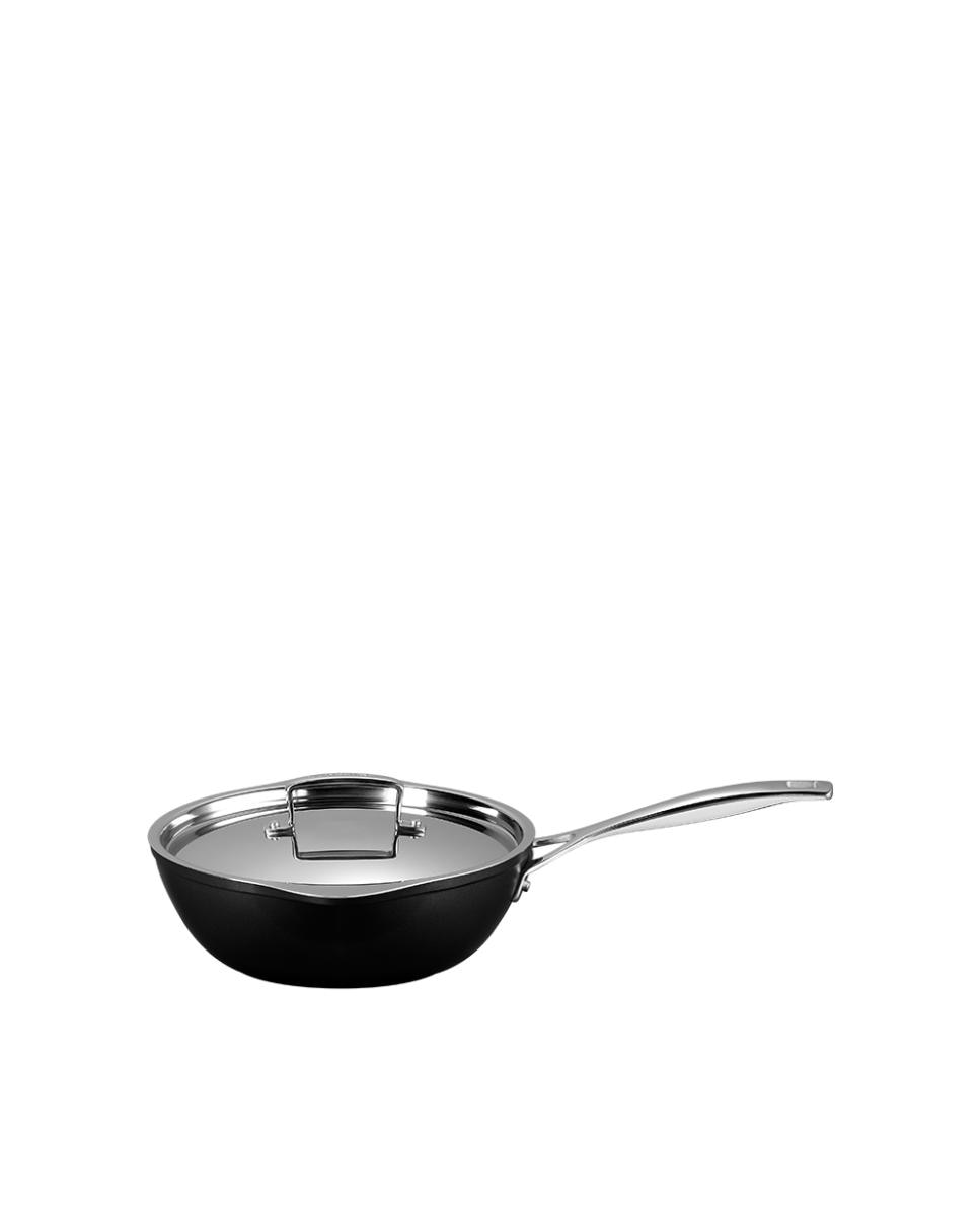 Imagen 1 de Sartén alta de aluminio antiadherente con tapa Le Creuset - Negro Sartén de 24 cm Negro