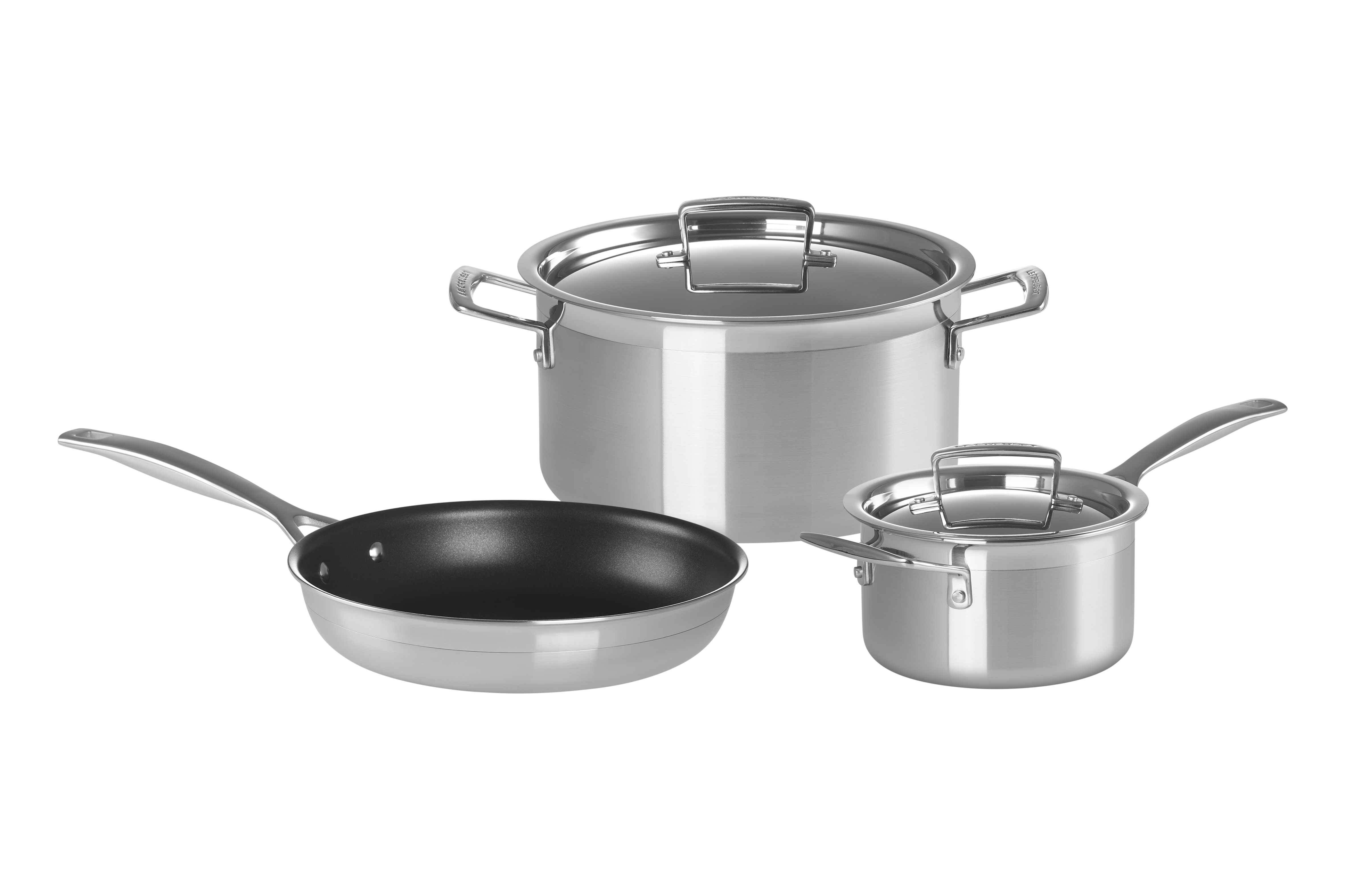 Imagen 0 de Set de 3 piezas Le Creuset 3-ply Plata