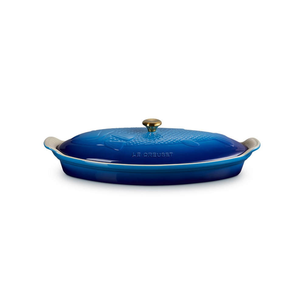 Imagen 2 de Bandeja ovalada Heritage con tapa para pescado Le Creuset - Azulón 34 cm Azulón