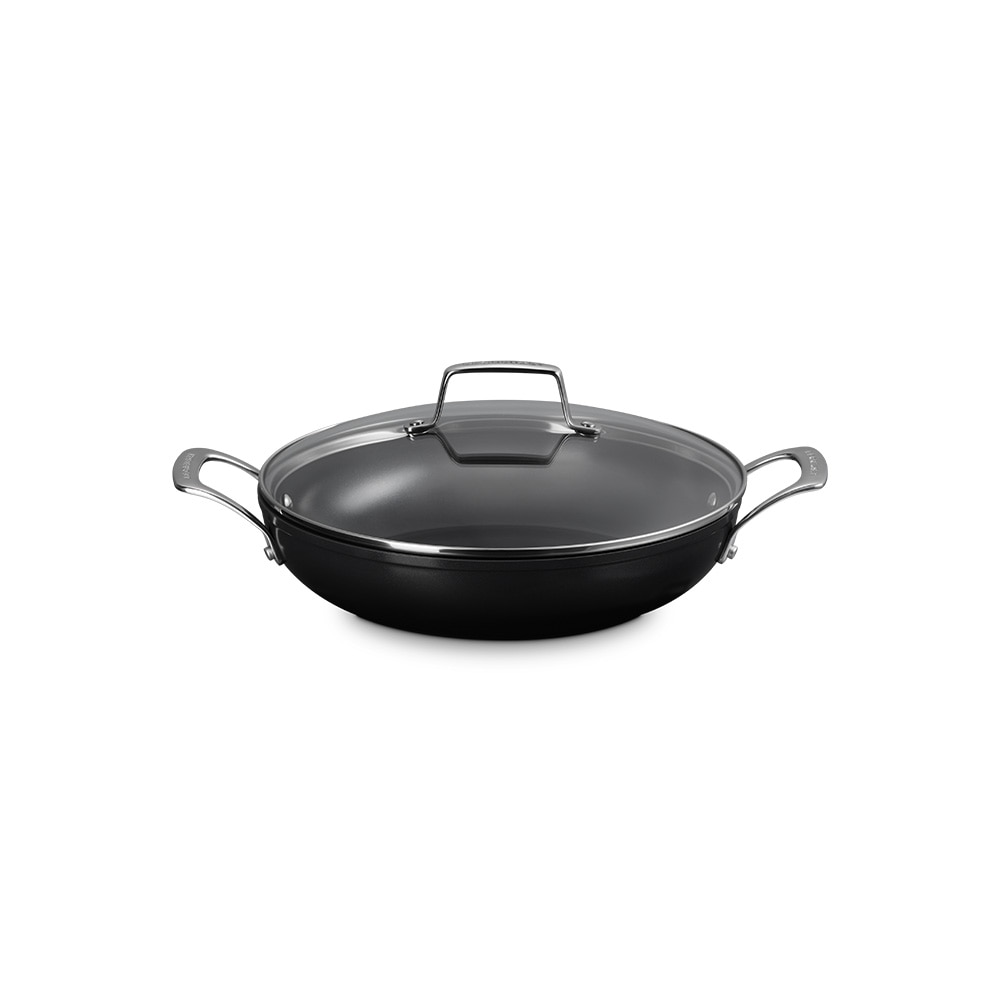 Cacerola baja de aluminio antiadherente con tapa Ceramic Le Creuset - Negro Cacerola de 28 cm Negro-1