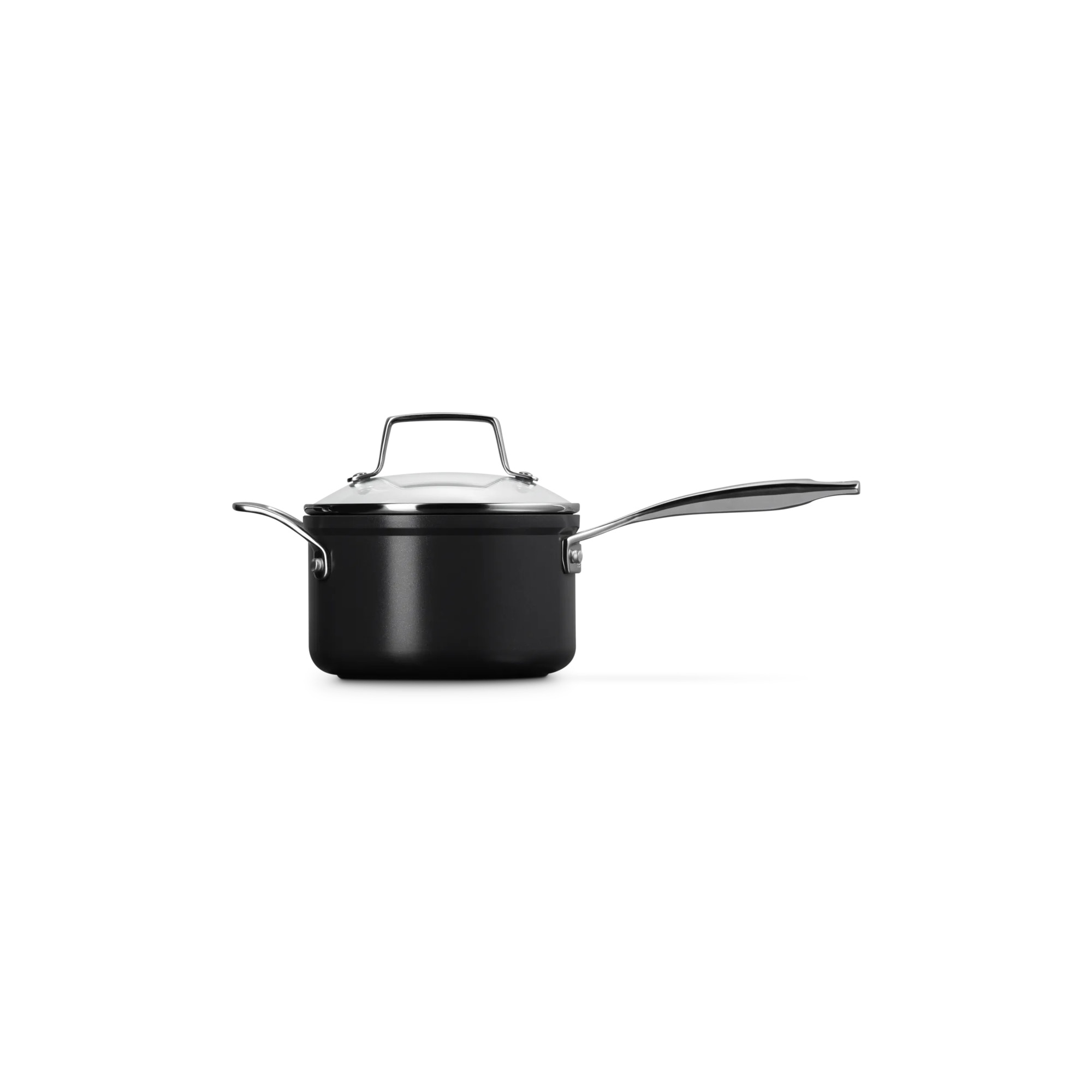 Imagen 2 de Cazo con tapa Ceramic de aluminio antiadherente con asa Le Creuset - Negro Cazo de 18 cm Negro