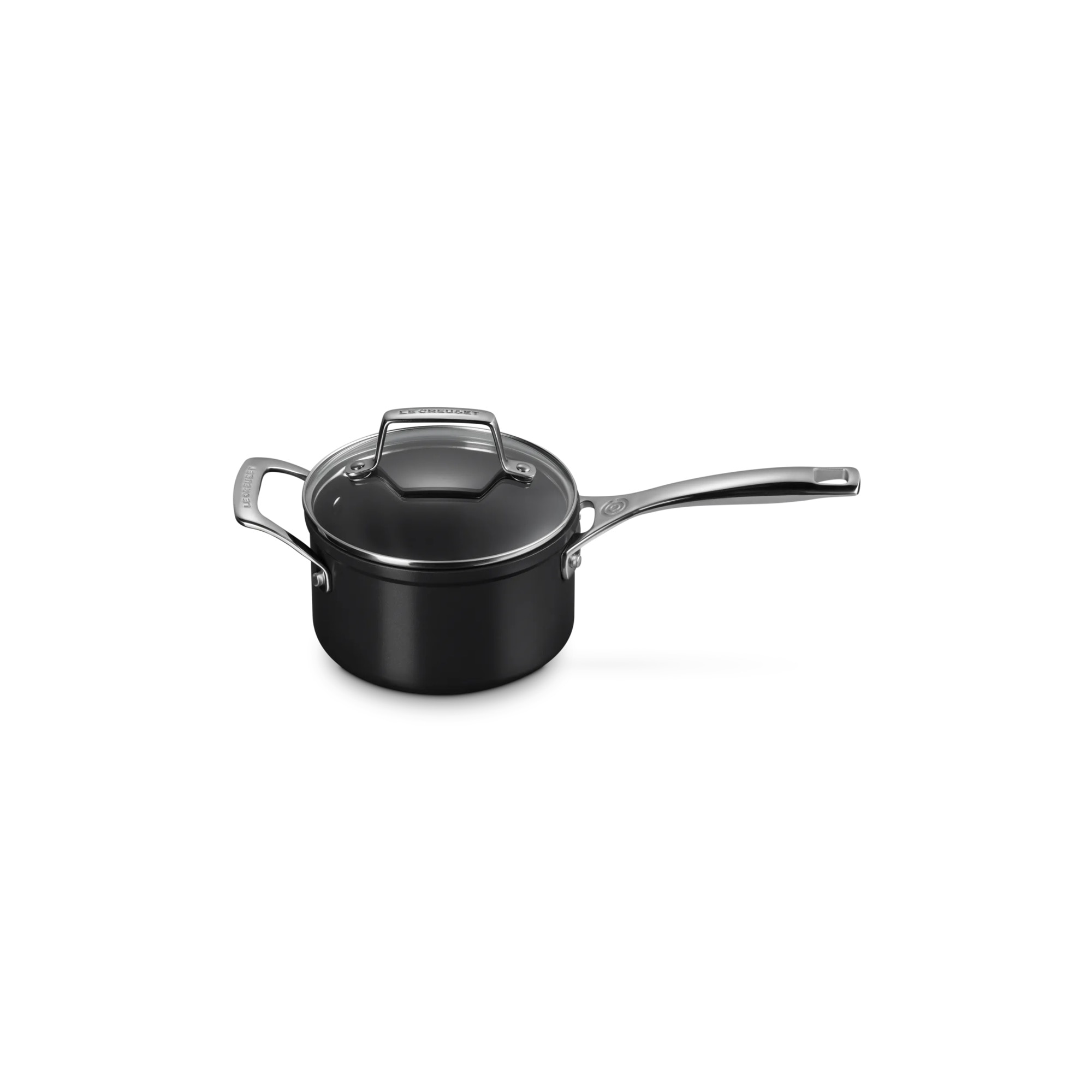 Imagen 3 de Cazo con tapa Ceramic de aluminio antiadherente con asa Le Creuset - Negro Cazo de 18 cm Negro