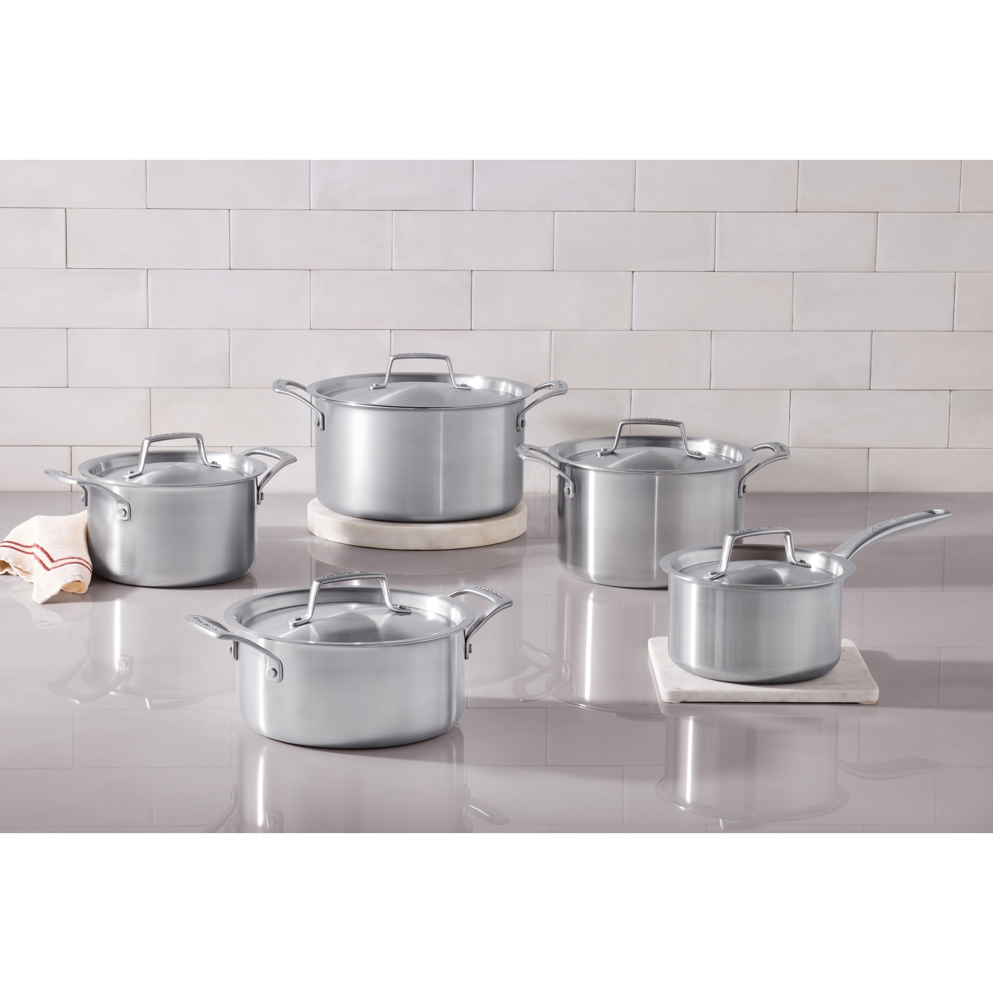 Imagen 2 de Set de 5 piezas de acero inoxidable Le Creuset - Gris Gris