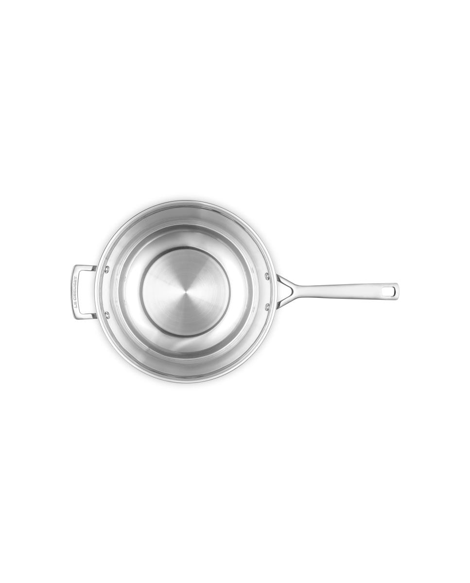 Imagen 4 de Wok de acero inoxidable 3-ply con asa Le Creuset - Gris claro Wok de 30 cm Gris claro