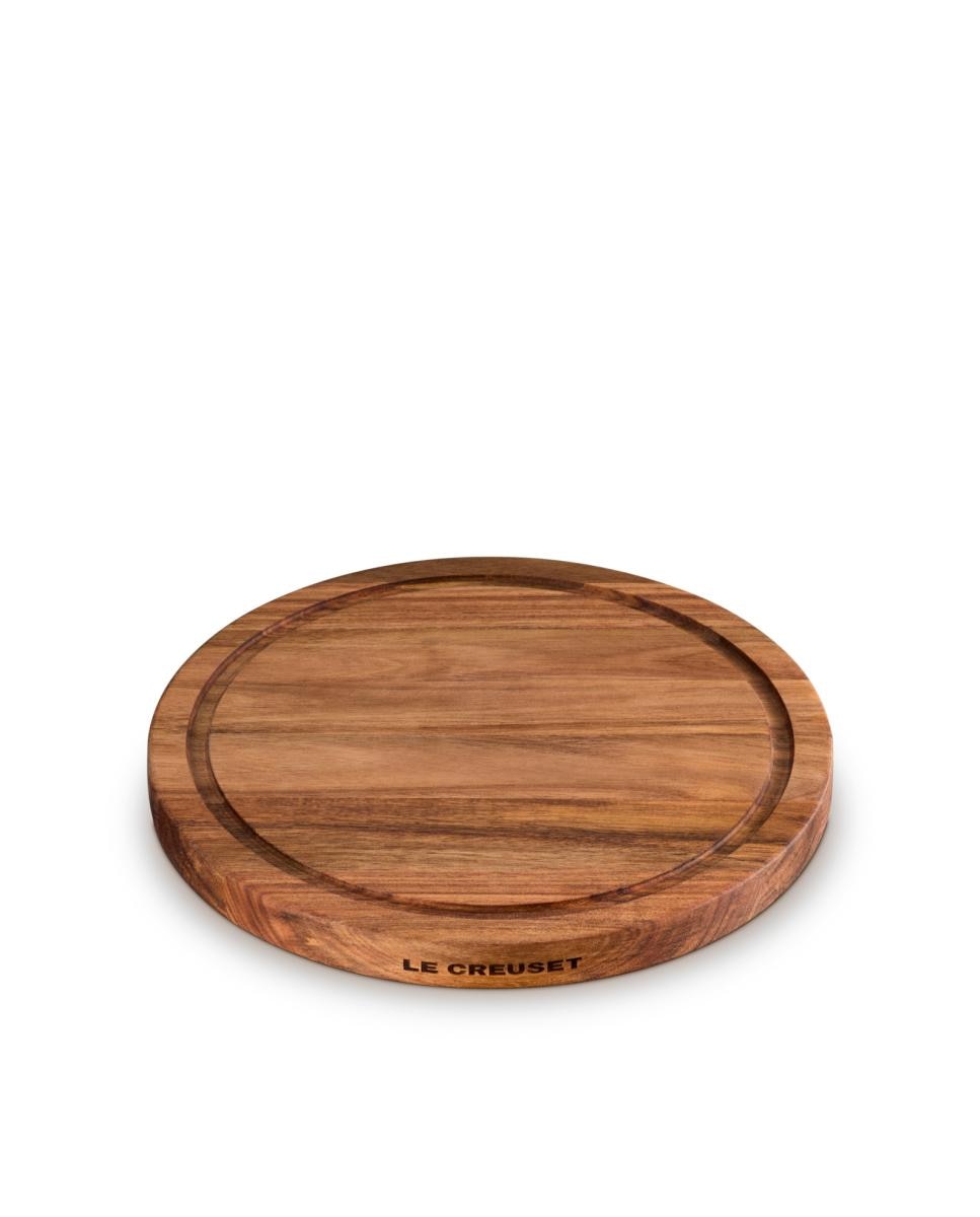 Tabla de cortar redonda Acacia Le Creuset - Marrón Marrón-1