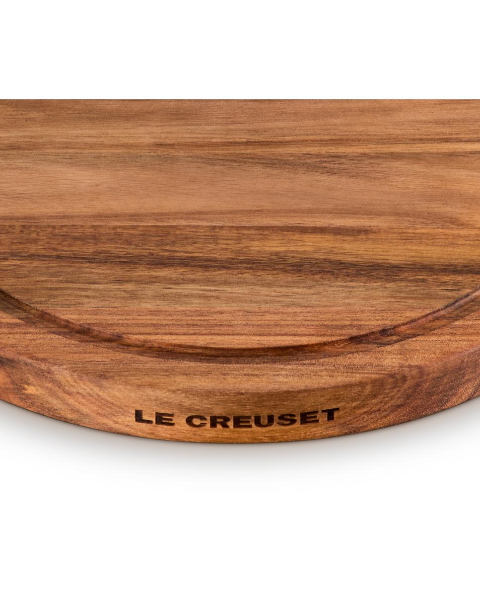 Tabla de cortar redonda Acacia Le Creuset - Marrón Marrón-3