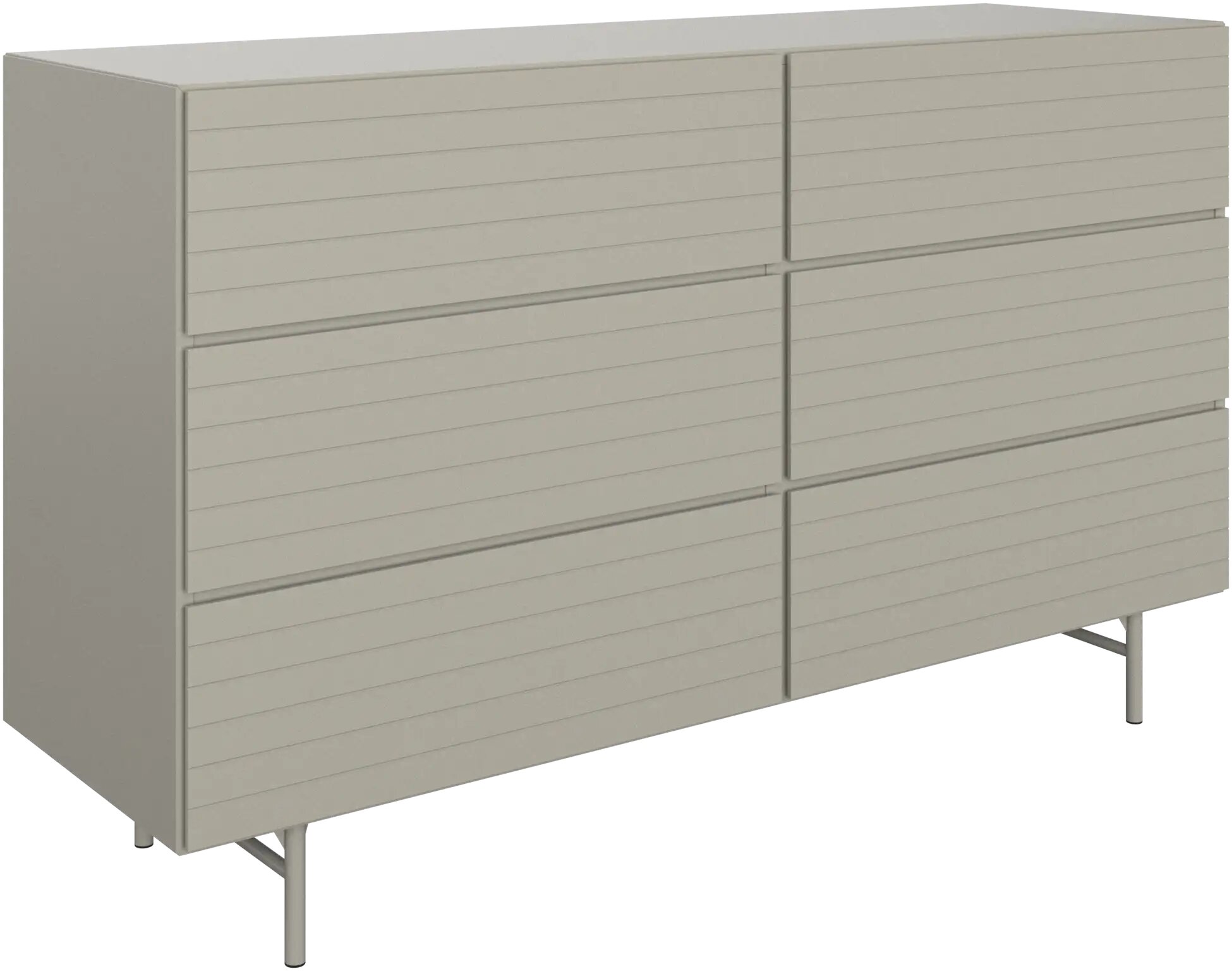 Cómoda Lugano doble con 6 cajones BoConcept - Gris Gris-2