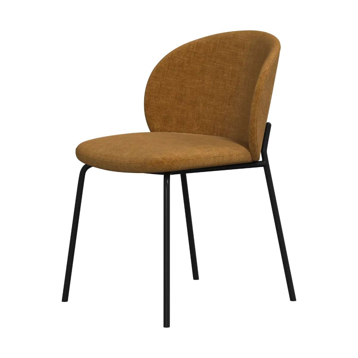 Imagen 0 de Pack de dos sillas Princeton negra tela Napoli BoConcept Oro