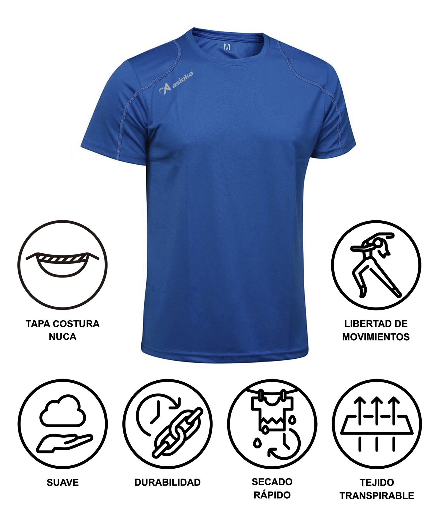 Imagen 6 de Camiseta deportiva de hombre RIO Asioka - Azul royal Azul royal