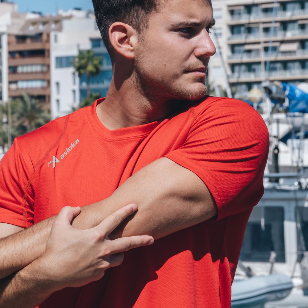 Imagen 3 de Camiseta deportiva de hombre RIO Asioka - Rojo Rojo