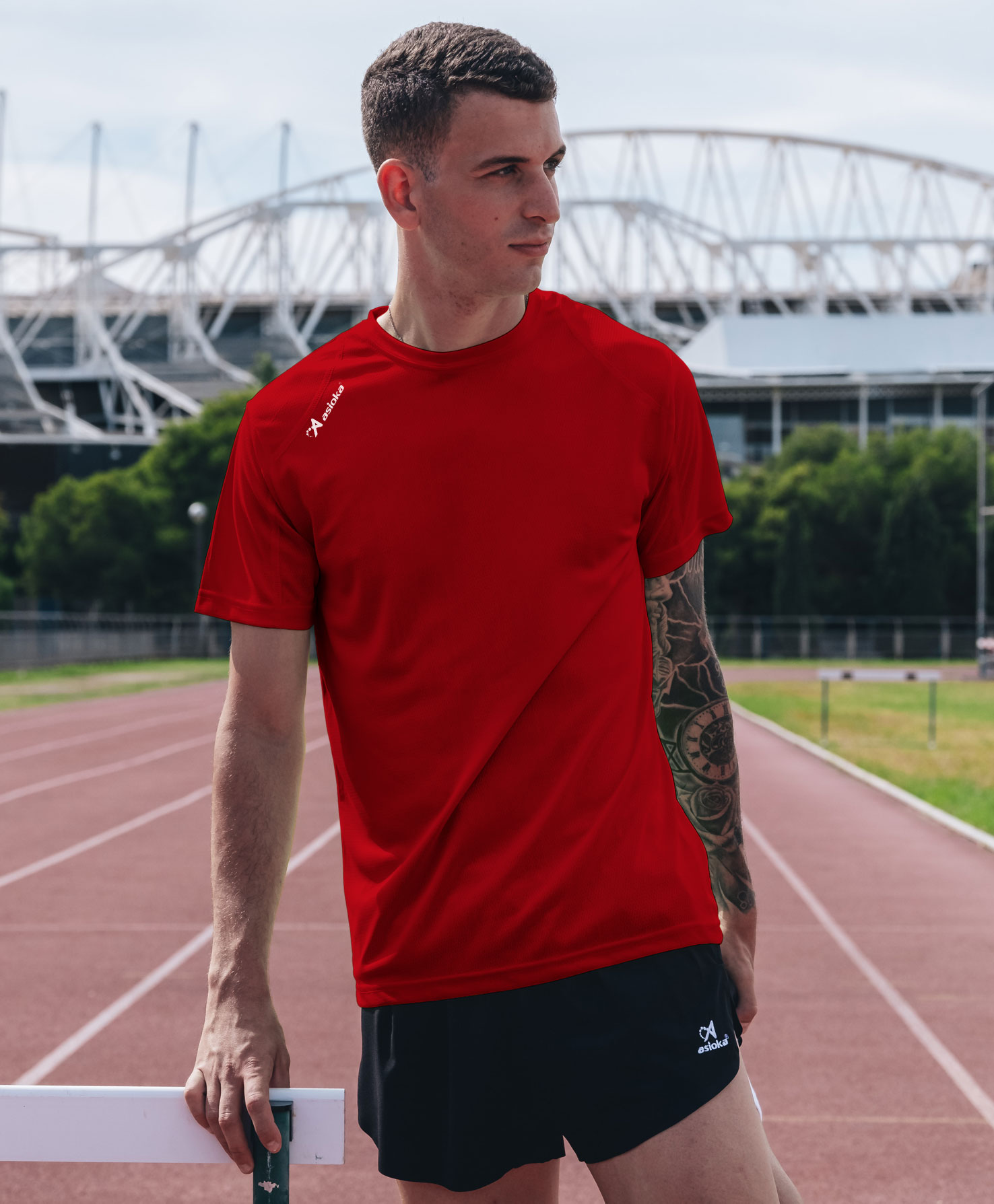 Imagen 4 de Camiseta deportiva de hombre RIO Asioka - Rojo Rojo
