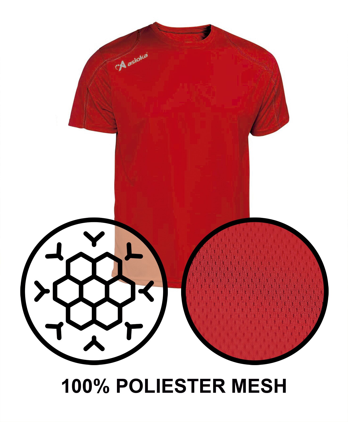Imagen 5 de Camiseta deportiva de hombre RIO Asioka - Rojo Rojo