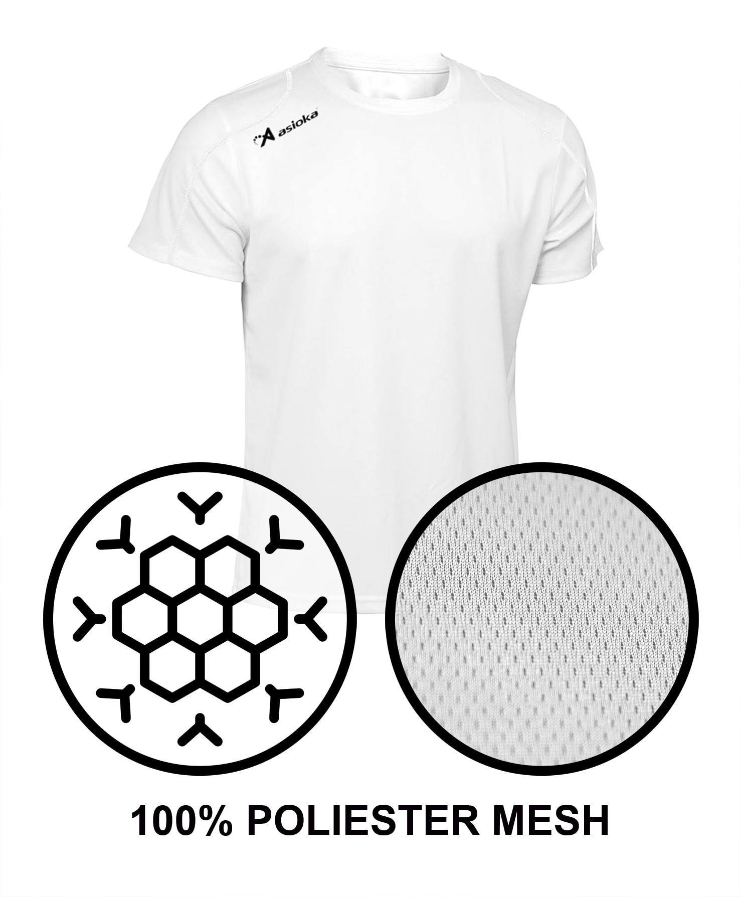 Camiseta deportiva de hombre RIO Asioka - Blanco Blanco-5