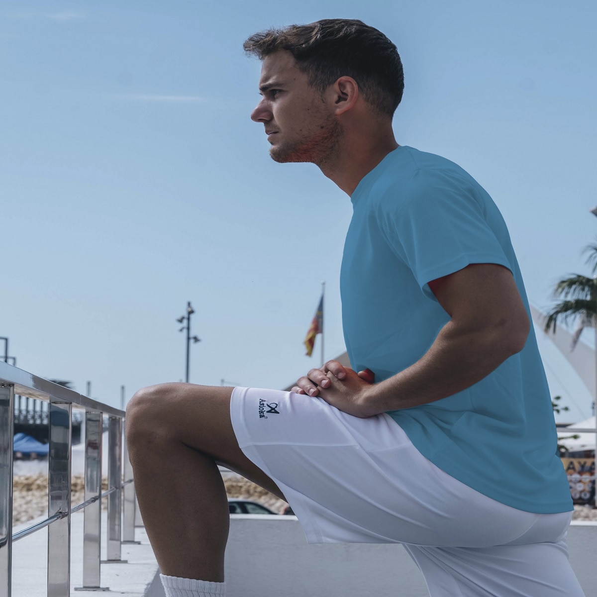 Imagen 3 de Camiseta deportiva de hombre RIO Asioka - Turquesa Turquesa