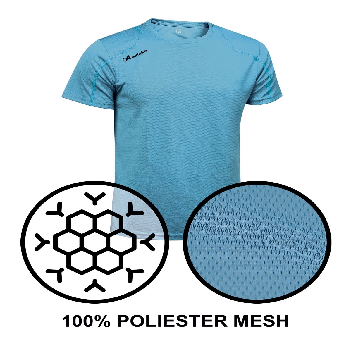 Imagen 6 de Camiseta deportiva de hombre RIO Asioka - Turquesa Turquesa