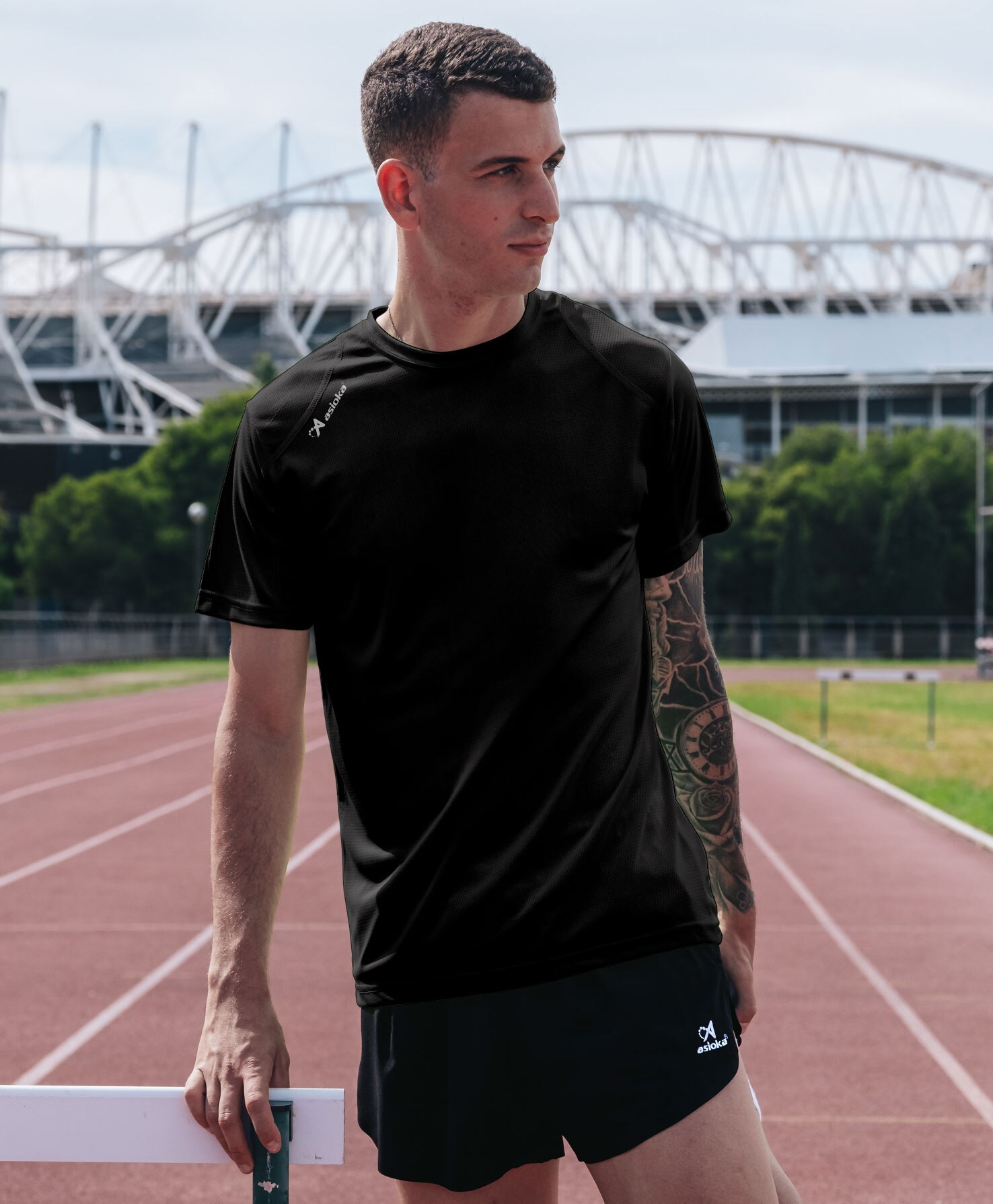 Camiseta deportiva de niño RIO Asioka - Negro Negro-4