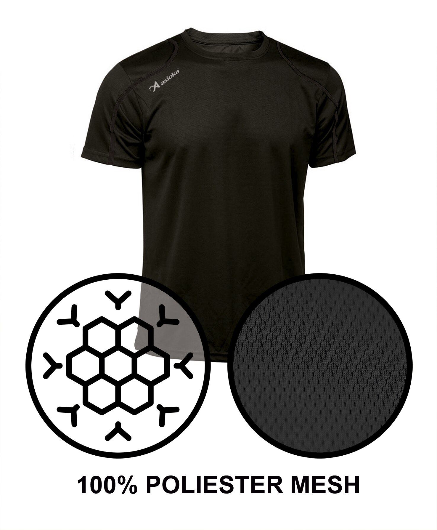 Camiseta deportiva de niño RIO Asioka - Negro Negro-5