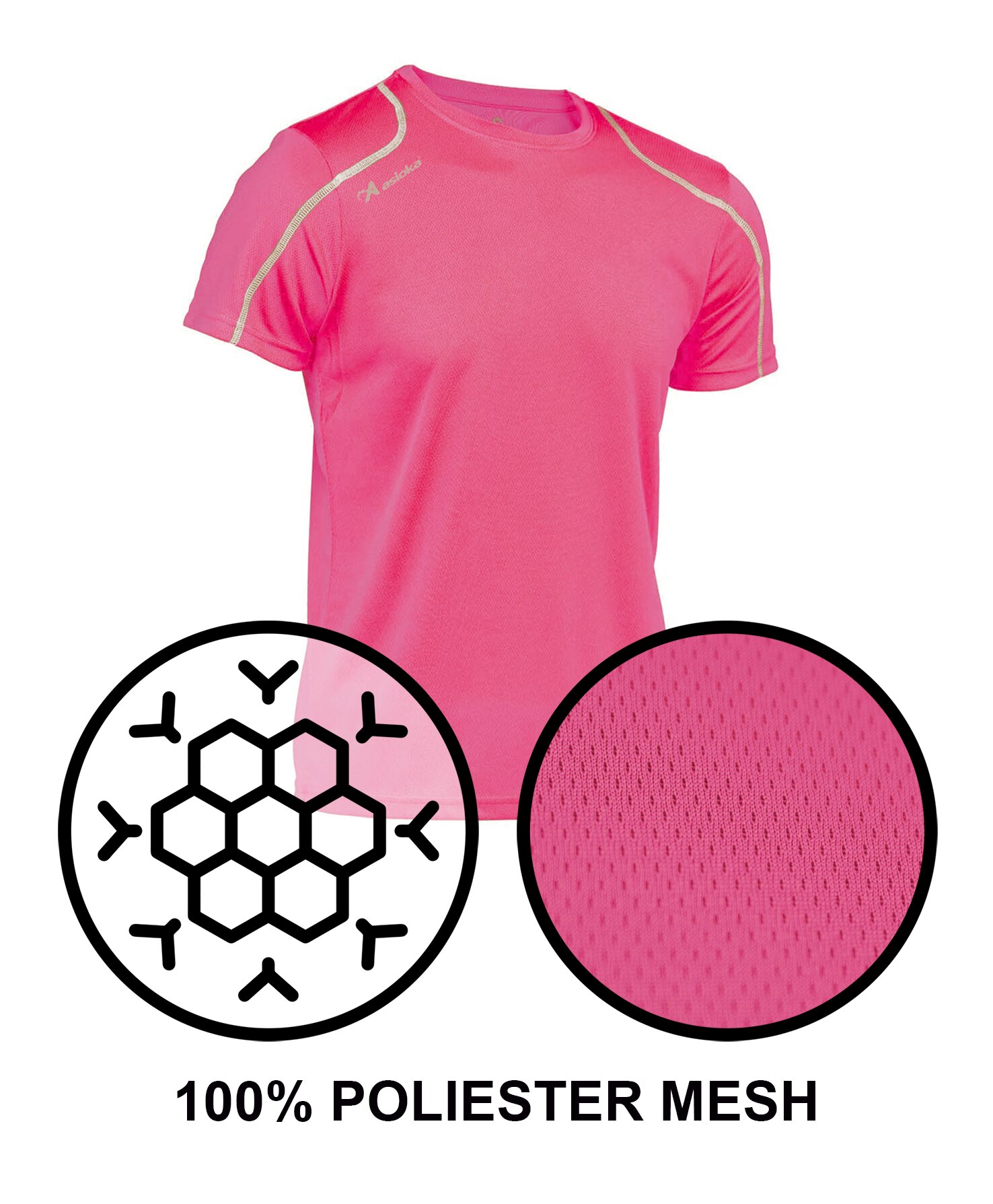 Camiseta deportiva de niño RIO Asioka - Fucsia Fucsia-5