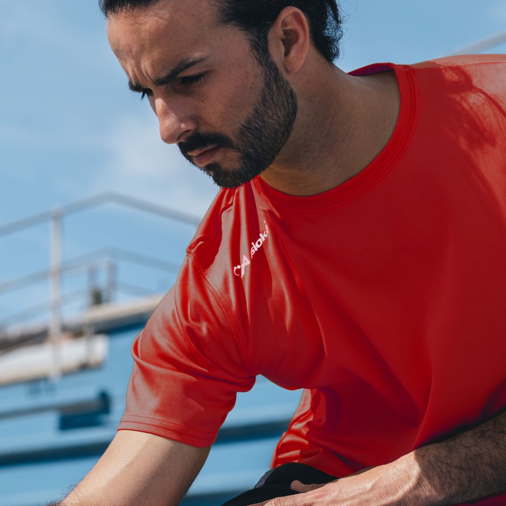 Camiseta de fútbol unisex PREMIUM Asioka - Rojo Rojo-4