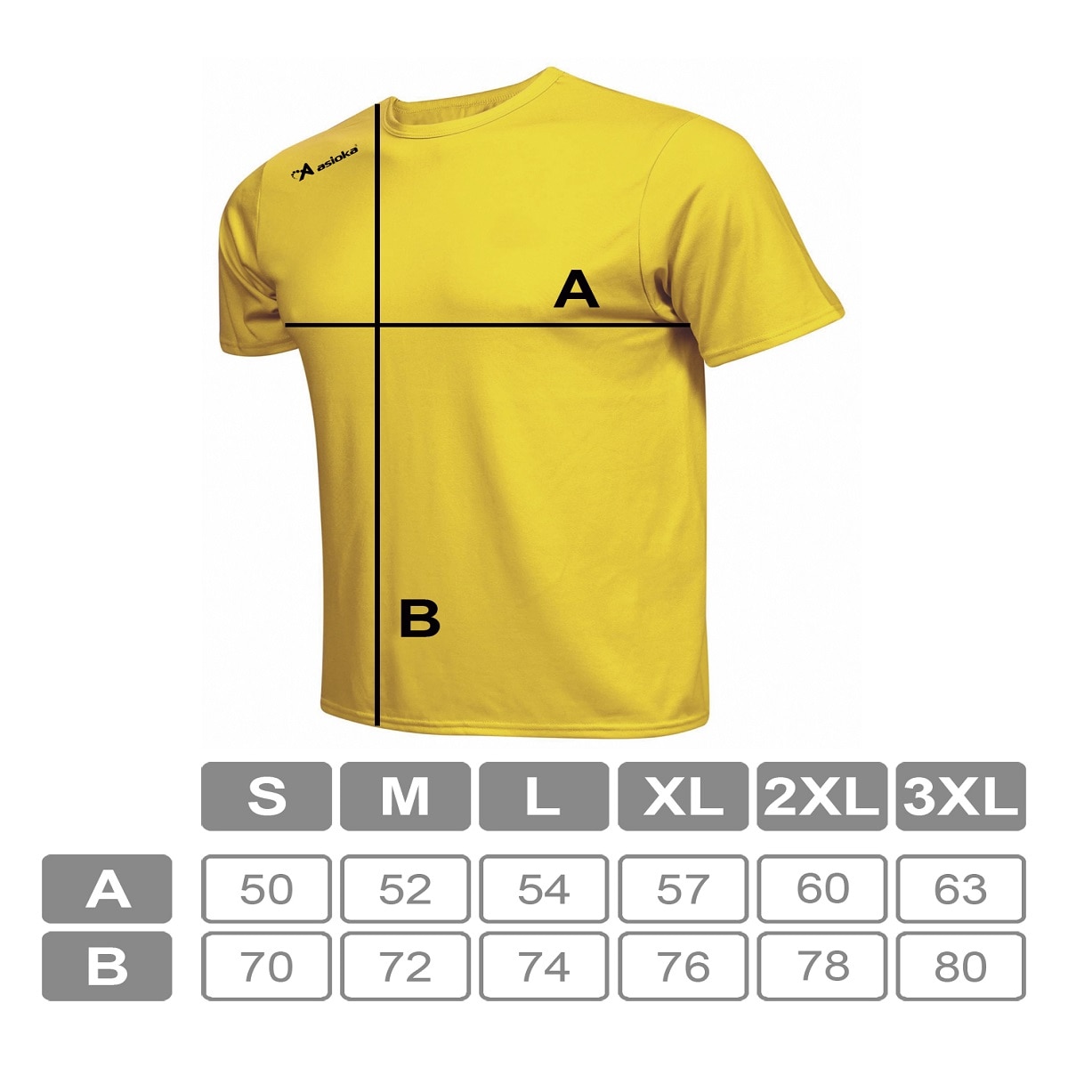 Imagen 8 de Camiseta de fútbol unisex PREMIUM Asioka - Amarillo Amarillo