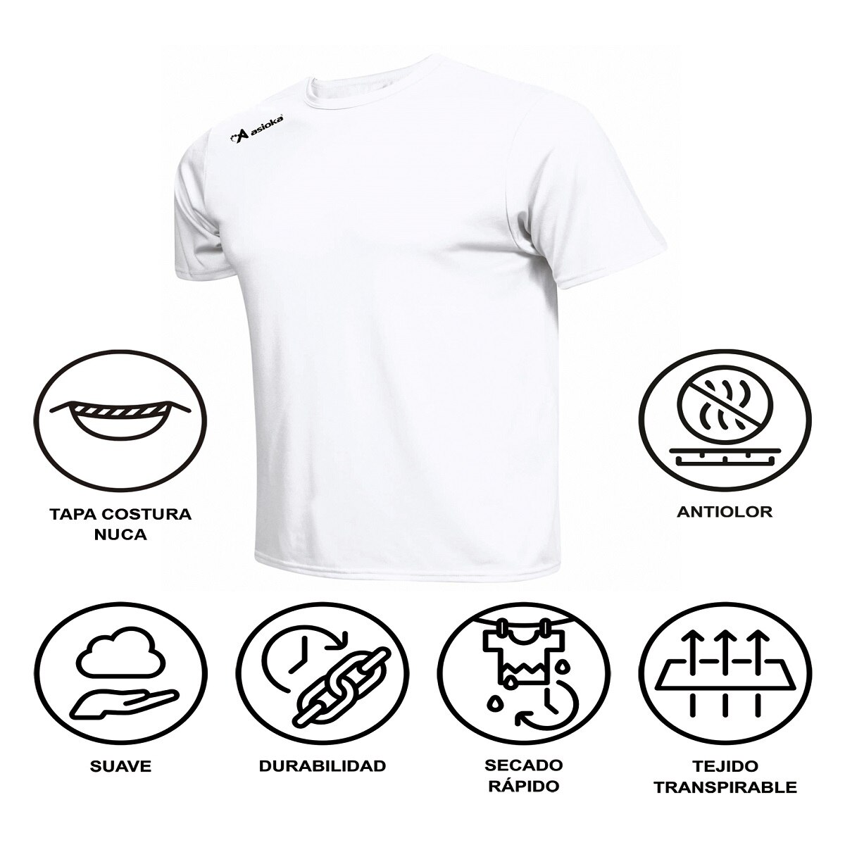 Camiseta deportiva de niño RIO Asioka - Blanco Blanco-6