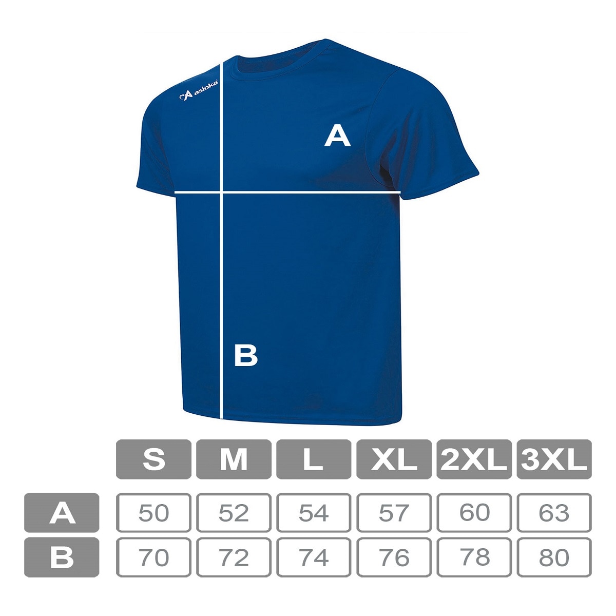 Camiseta de fútbol unisex PREMIUM Asioka - Azul royal Azul royal-8